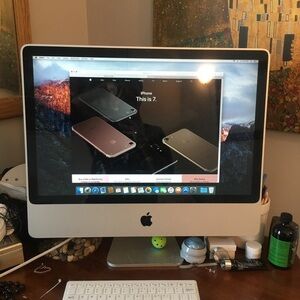 Apple 24 inch 2008 Silver iMac all in one computer for Office